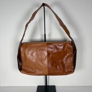 2000s Stitched Patchwork Leather Shoulder Bag